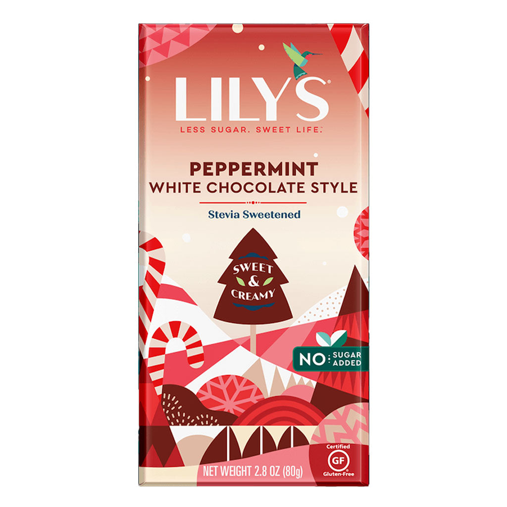 LILY's  Peppermint שוקולד לבן ללא סוכר בטעם פפרמיט