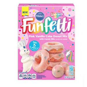 Pillsbury Funfetti Pink Vanilla Cake Donuts Mix פילסברי דונטס וניל להכנה