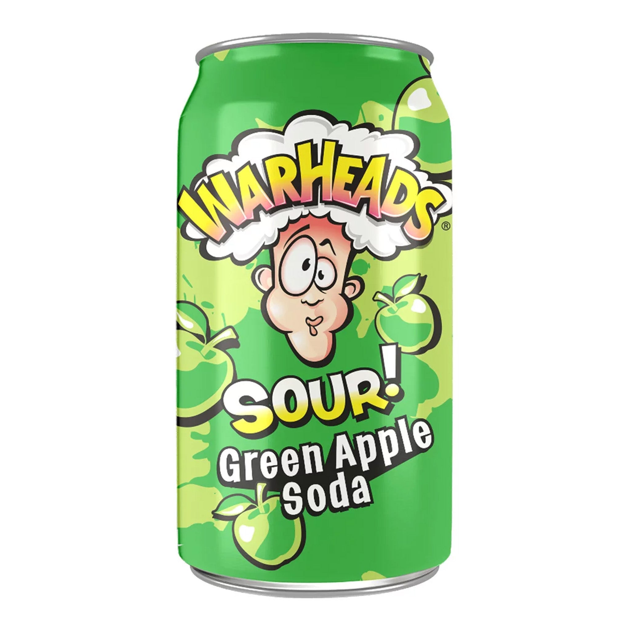 Warheads Green Apple Soda וורהאדס משקה תוסס בטעם תפוח ירוק