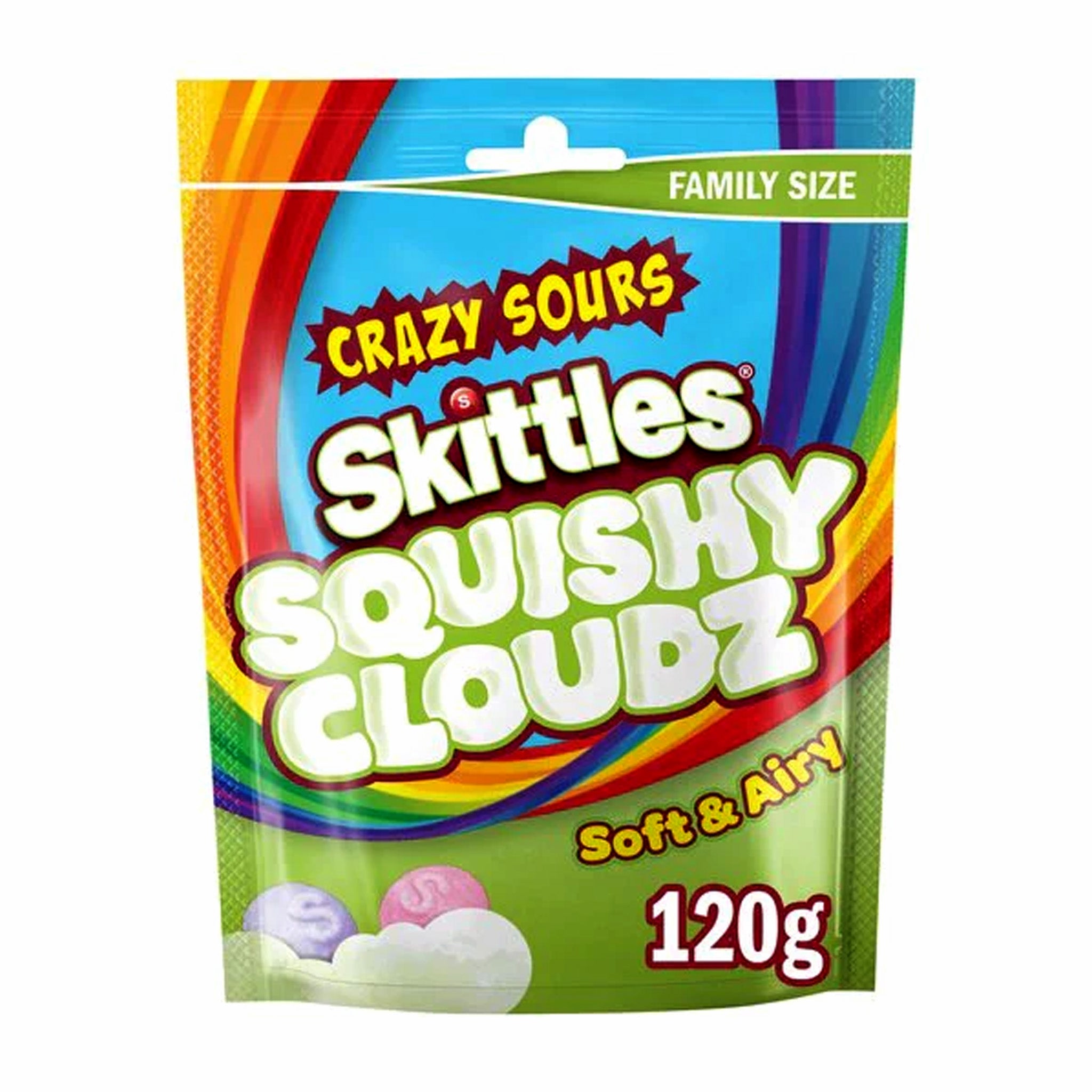 ⁨Skittles Crazy Sours Soft and Airy סקיטלס חמוצים רכים וארווריריים 