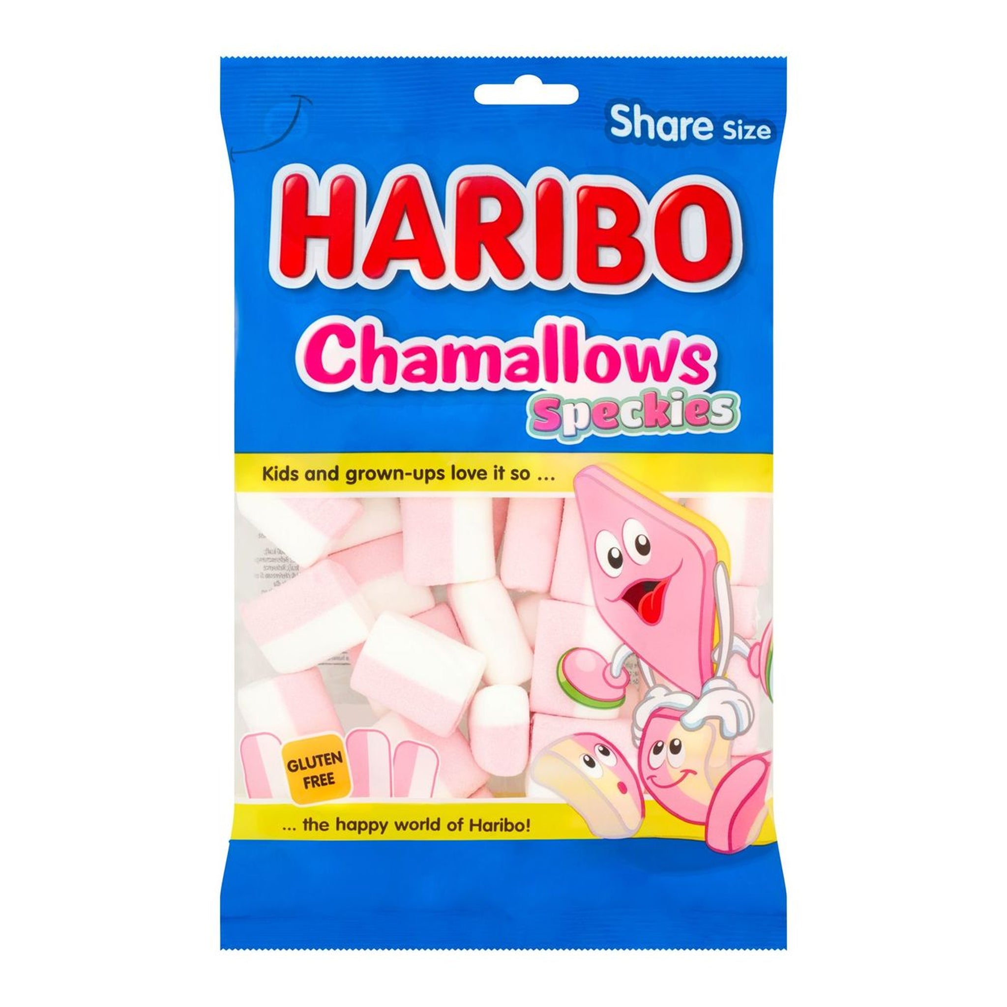 Haribo Chamallows Speckies מרשמלו הריבו ורוד לבן 