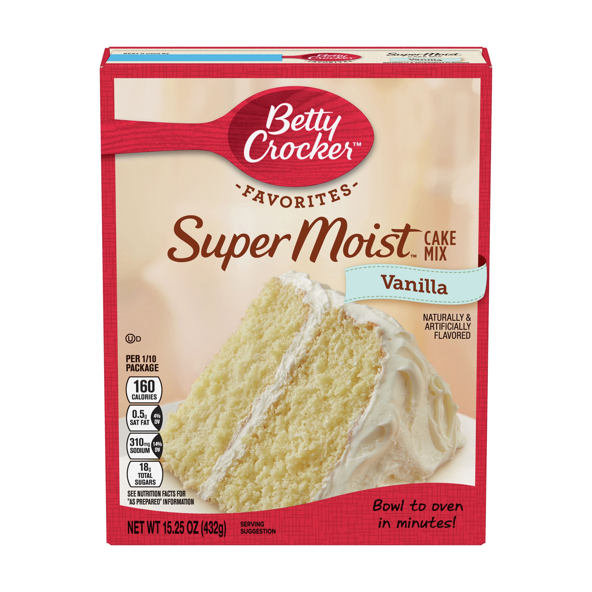 Betty Crocker Vanilla Super Moist עוגת שוקולד אוורירית בטעם וניל