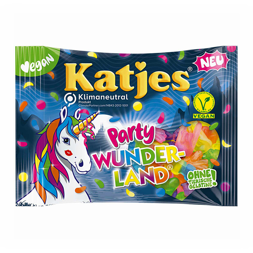 Katjes Party Woner-Land קטג'ס סוכריות גומי טבעוניות חד קרן